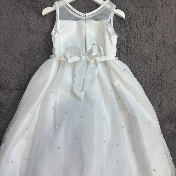 Girls 6/7X white formal dress - Picture 2 of 4